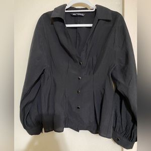 👗Zara Black Button Down Shirt